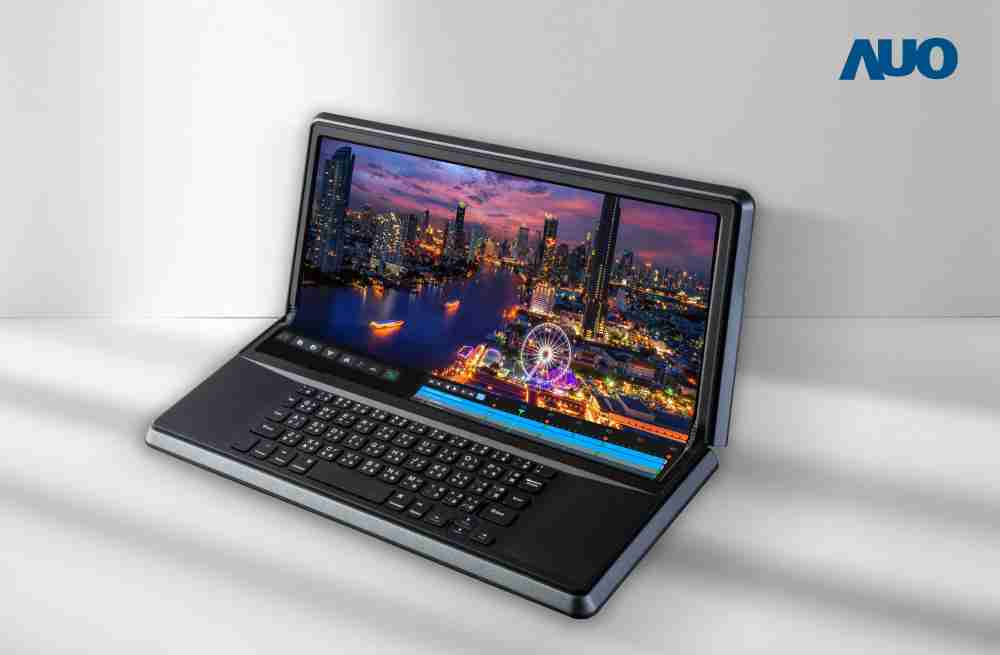 糖果派对14.6吋Micro LED折迭显示屏幕，，，，搭配半径4mm的弯折绞炼，，，以及高画素、、高亮度、、高对比度的显示技术特点，，，即便在大视角下仍保有绝佳色相与亮度