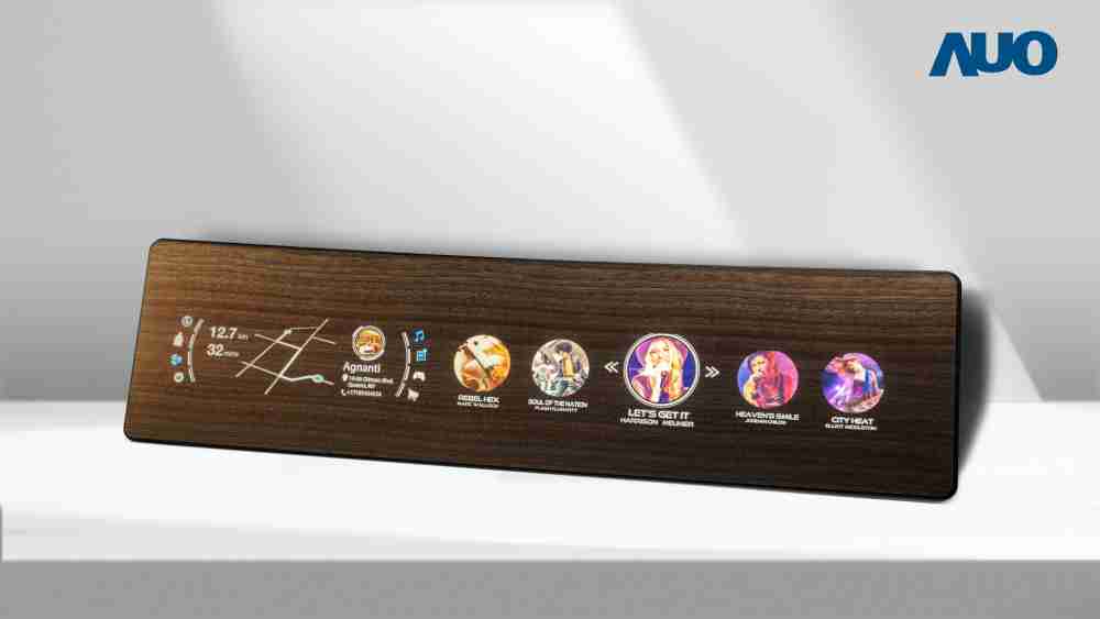 糖果派对研发全球最高穿透度达80%的AmLED木纹显示器，，，可于使用时呈现高亮度、、、、清晰可见的信息，，，并在不使用时回归为单纯的饰板，，节能兼具美观