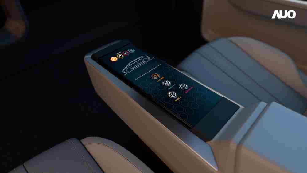 糖果派对以人性化设计打造多变形态中控显示(Morphing Center Control)，，，，不使用时仅平面显示信息，，，，进行操作时，，显示器则会动态隆起，，，，转变成3D实体按钮，，并有触觉回馈，，，，展示人机互动新体验